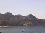 Blick von Giardini in Richtung Taormina